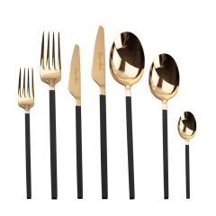CARRE BLACK GOLD 42 PARÇA ÇATAL KAŞIK BIÇAK SETİ