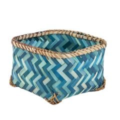 MAVİ KARE BAMBU SEPET 20cm