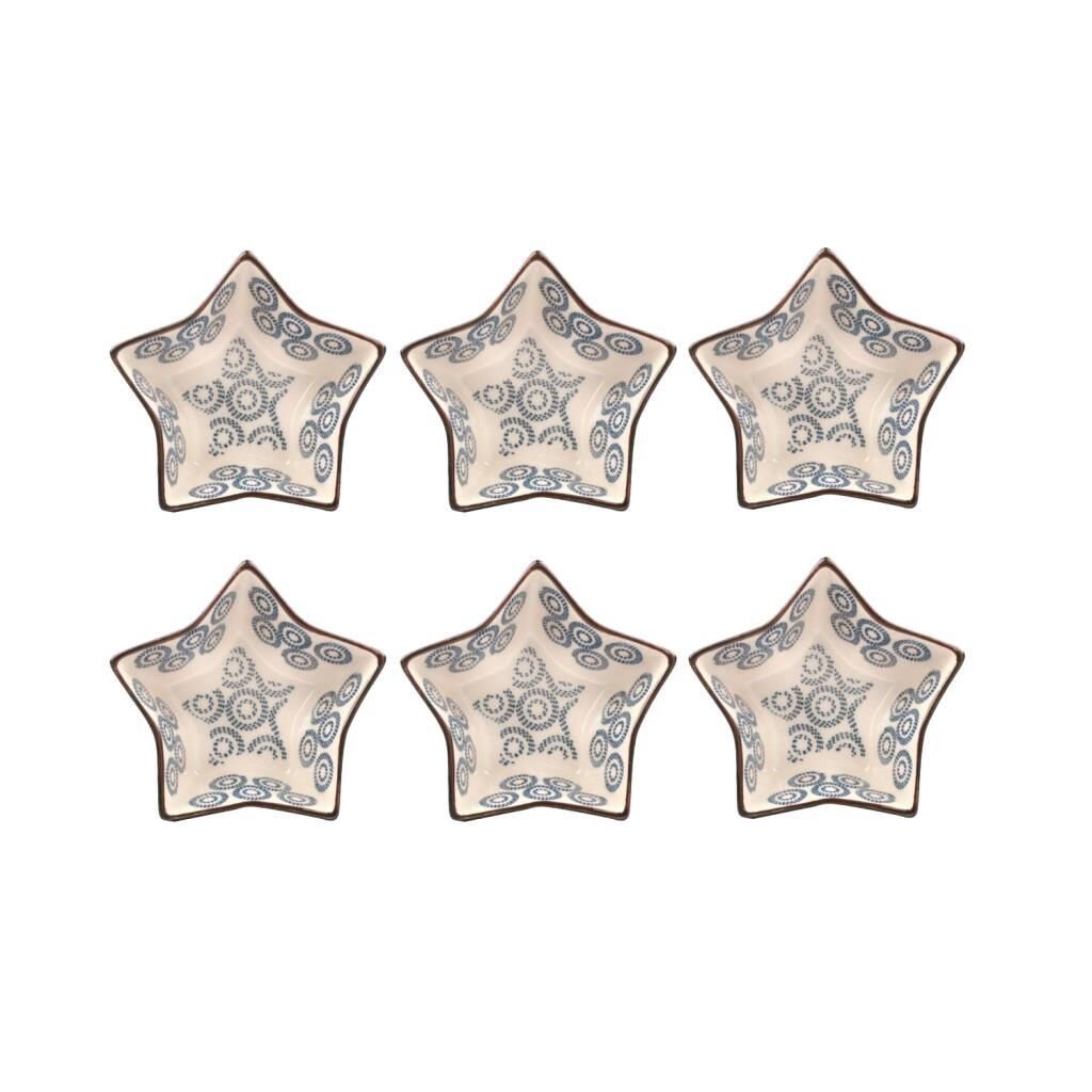 ORIENT LACİVERT 6'LI YILDIZ KASE/ÇEREZLİK 11CM