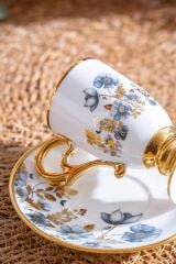 PARLIN MAVİ TEK KİŞİLİK TÜRK KAHVESİ FİNCANI