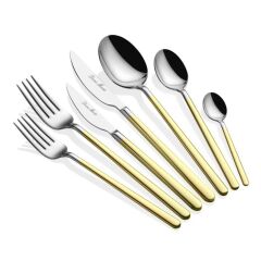 ALLEGRA GÜMÜŞ ALTIN 42 PARÇA ÇATAL KAŞIK BIÇAK SETİ