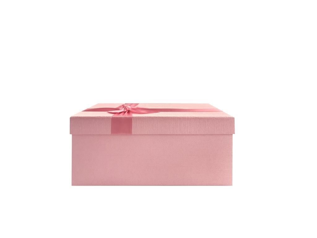 PEMBE FİYONKLU DİKDÖRTGEN KUTU