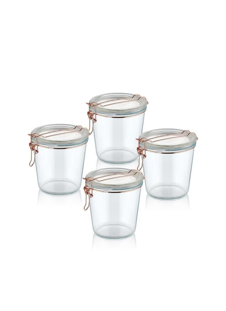 BAKIR CAM 4'LÜ SAKLAMA KABI 250ML