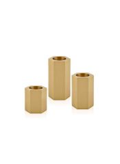 BRASS PİRİNÇ 3'LÜ MUMLUK