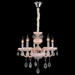 PEMBE TAŞLI 5'Lİ AVİZE