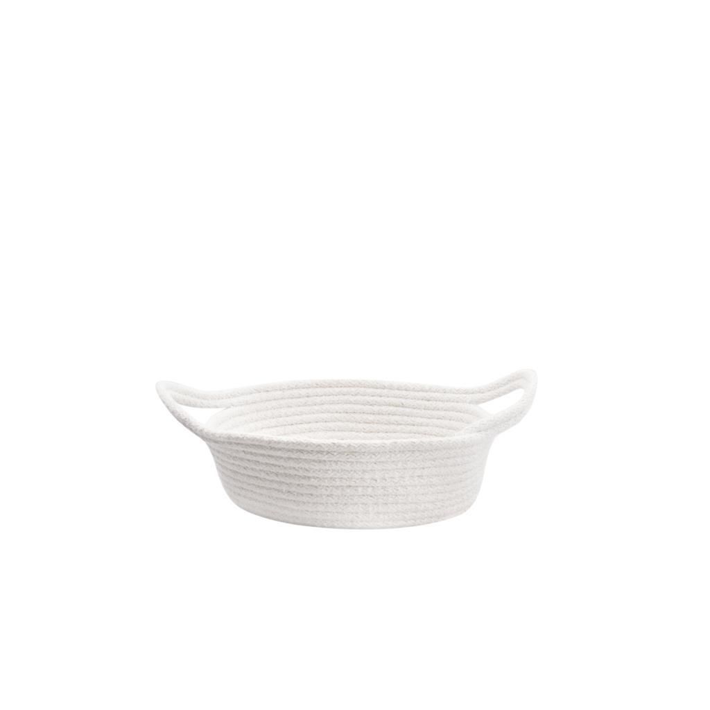 EKRU JÜT YUVARLAK SEPET 22X7CM