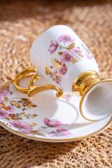 PARLIN PEMBE TEK KİŞİLİK TÜRK KAHVESİ FİNCANI