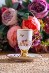 PARLIN PEMBE TEK KİŞİLİK TÜRK KAHVESİ FİNCANI