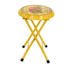 VINTAGE APPLE JACK SARI METAL TABURE