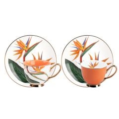 ORANGE FLOWER 4'LÜ TÜRK KAHVESİ FİNCANI
