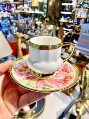 KALMIA PEMBE DESEN2 TEK KİŞİLİK TÜRK KAHVESİ FİNCANI