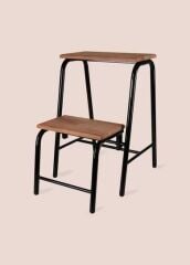 AHŞAP 2 BASAMAKLI MERDİVEN TABURE SİYAH