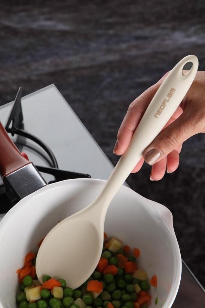 NEOFLAM SİLİKON SERVİS KAŞIĞI BEJ