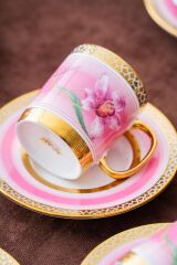 TULIP PEMBE 6 KİŞİLİK TÜRK KAHVESİ FİNCANI