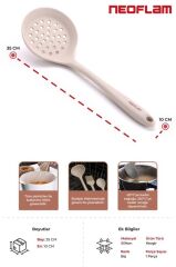 NEOFLAM SİLİKON KEVGİR BEJ