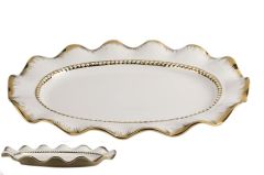 BEYAZ-ALTIN OVAL SERVİS 47 cm