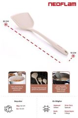 NEOFLAM SİLİKON GENİŞ SPATULA BEJ