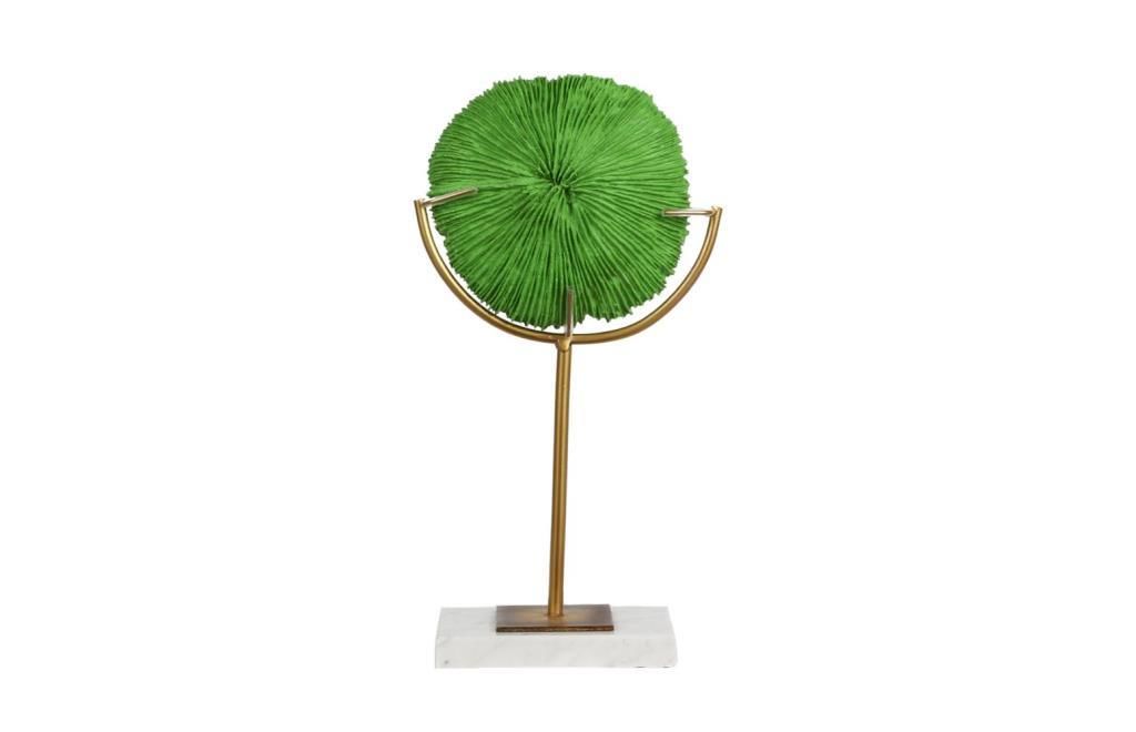 YEŞİL STANDLI MERCAN DEKOR 32CM