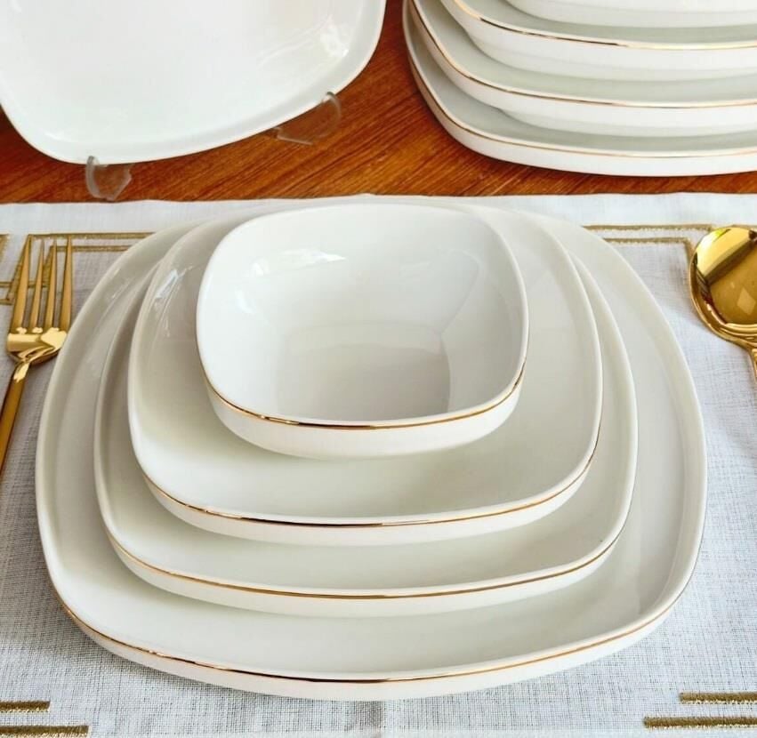ELLIE GOLD 6 KİŞİLİK 24 PARÇA YEMEK TAKIMI