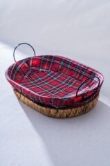 HASIR EKOSE OVAL EKMEK SEPETİ 32CM