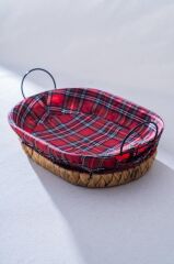 HASIR EKOSE OVAL EKMEK SEPETİ 32CM
