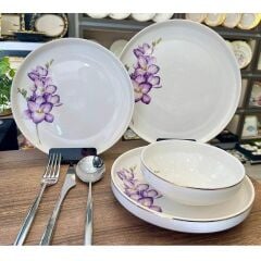PURPLE FLOWER 6 KİŞİLİK 24 PARÇA YEMEK TAKIMI