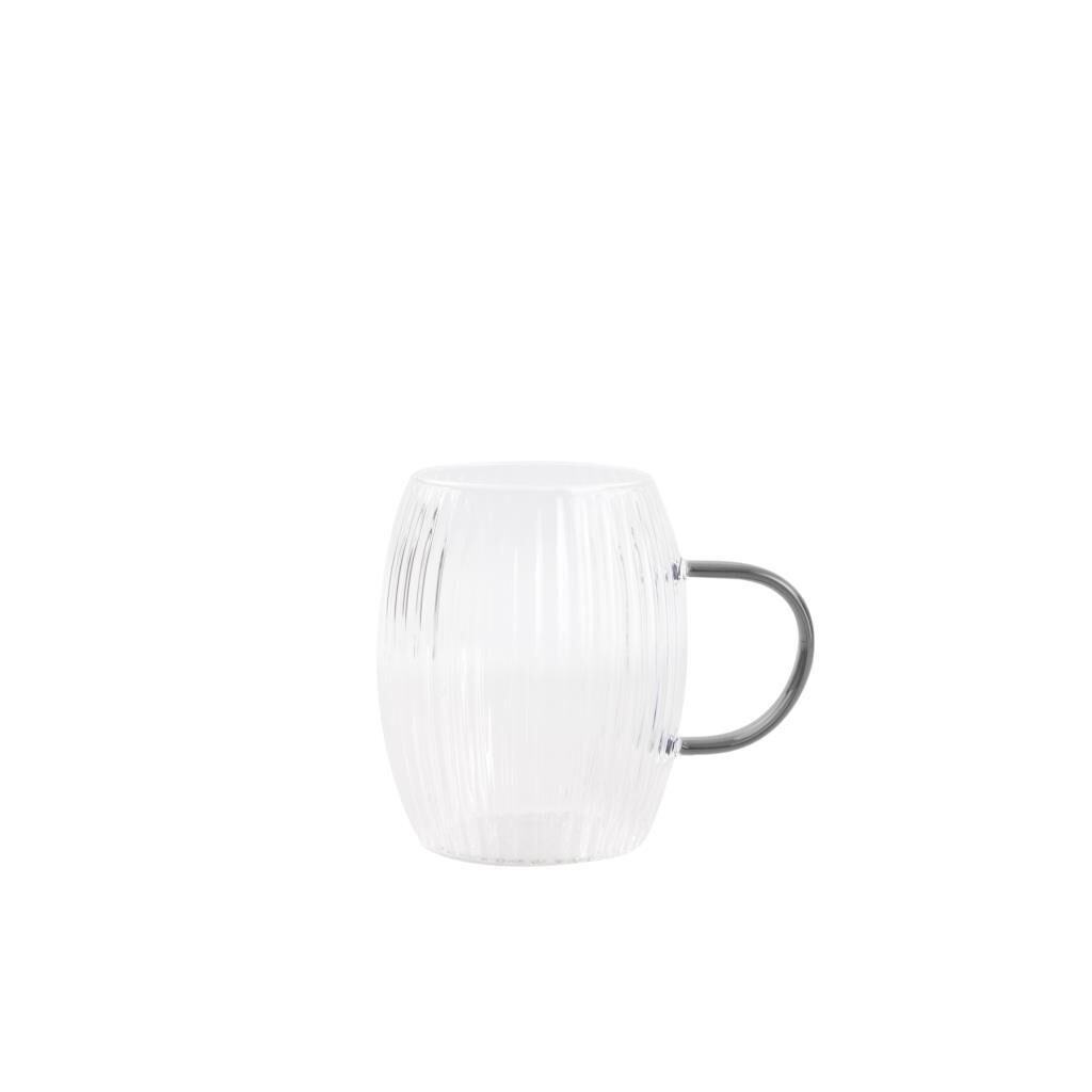 GRİ KULPLU CAM BARDAK 300ML