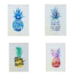 AHŞAP ANANAS PANO MOR