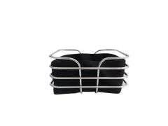 SİYAH KARE METAL EKMEK SEPETİ 18cm