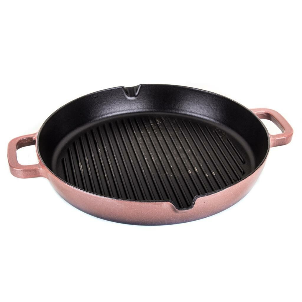 ROSEGOLD DÖKÜM DEMİR GRILL TAVA 30CM