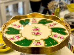 YEŞİL YUVARLAK TEPSİ 40X5CM