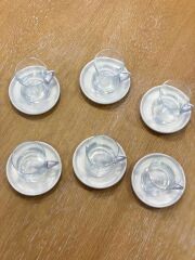 KOLEKSİYON TİRYAKİ KULPLU BEYAZ ÇAY SETİ 6 KİŞİLİK