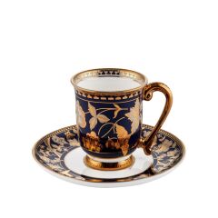 LACİVERT ALTIN TEK KİŞİLİK TÜRK KAHVESİ FİNCANI