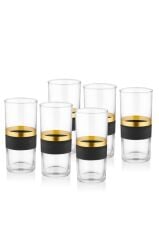SİYAH GOLD 6'LI RAKI BARDAK
