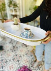 GALVİN TEPSİ BEYAZ 54X24CM