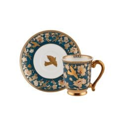 YEŞİL ALTIN TEK KİŞİLİK TÜRK KAHVESİ FİNCANI