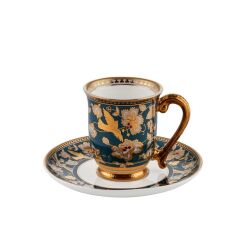 YEŞİL ALTIN TEK KİŞİLİK TÜRK KAHVESİ FİNCANI