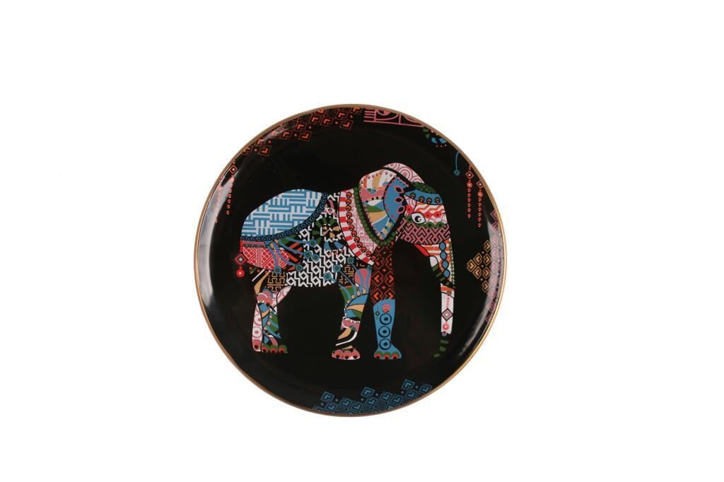ELEPHANT SİYAH 6'LI PASTA TABAK 20CM