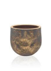 GRİ VARAKLI KİREMİT  SAKSI 14X11CM