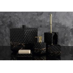 NERO SİYAH MERMER ÇÖP KOVASI