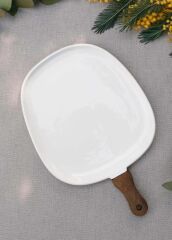 WOODY PORSELEN SERVİS/SUNUM TABAK 38X25CM