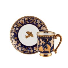 LACİVERT ALTIN 6 KİŞİLİK TÜRK KAHVESİ FİNCANI