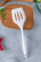 BEYAZ DELİKLİ SİLİKON SPATULA 20CM