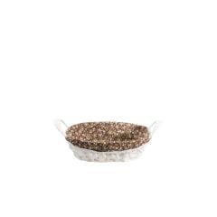 BEYAZ KAHVE PVC ÖRGÜ SEPET 27X20CM