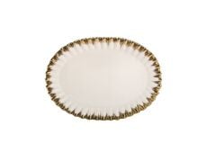 BEYAZ ALTIN AVANGARDE OVAL SUNUM TABAK 38CM