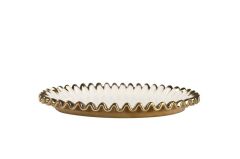BEYAZ ALTIN AVANGARDE OVAL SUNUM TABAK 38CM