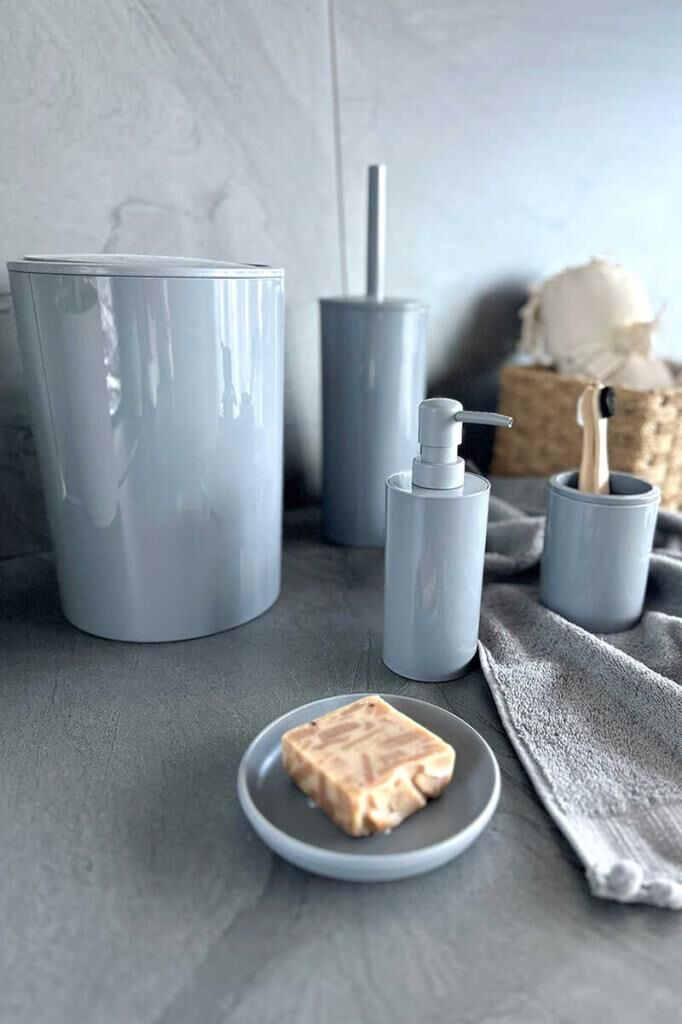 FLORES 5 PARÇA BANYO SETİ GRİ