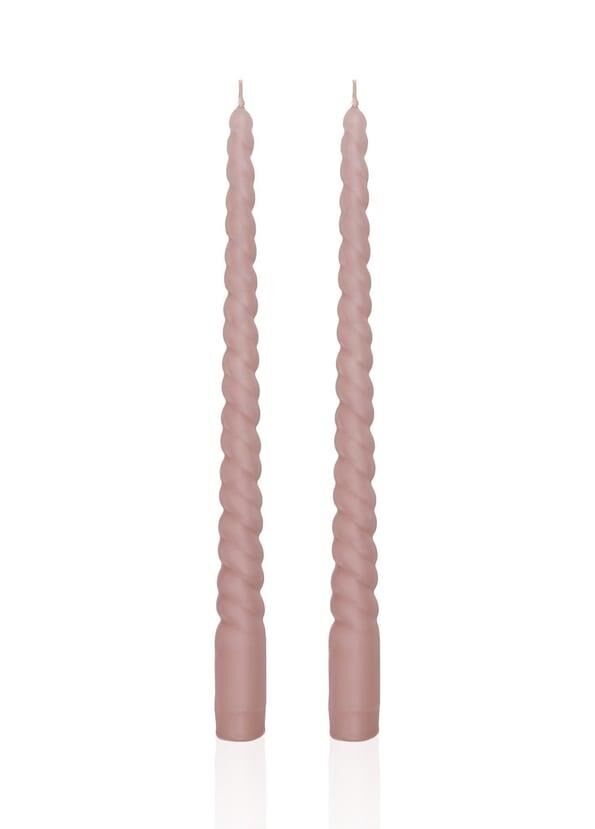 BURGU 2'Lİ ŞAMDAN MUM ROSE 29CM