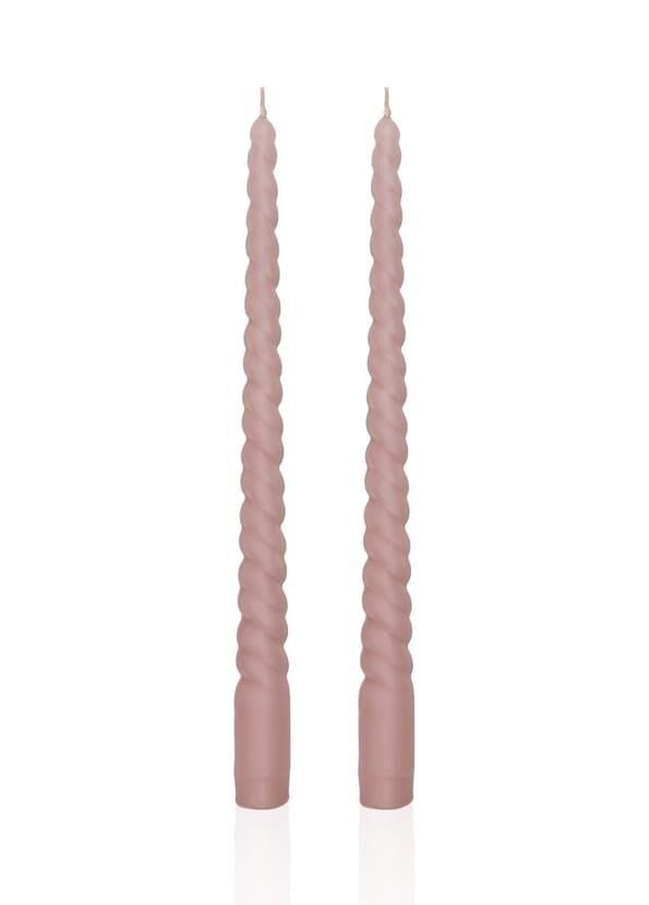 BURGU 2'Lİ ŞAMDAN MUM ROSE 29CM