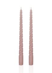 BURGU 2'Lİ ŞAMDAN MUM ROSE 29CM